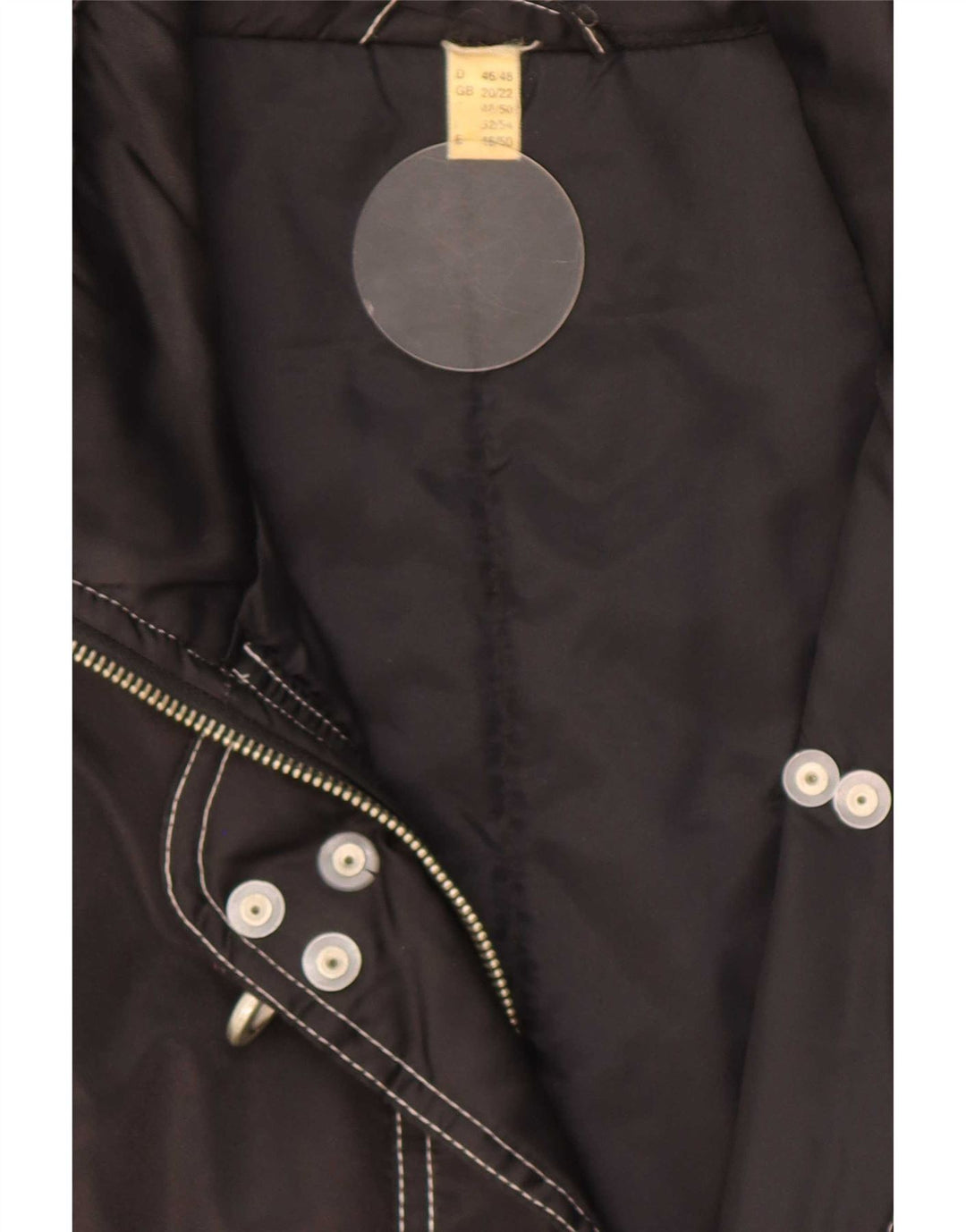 Gilet vintage supradimensionat pentru femei UK 20/22 XL poliamidă neagră