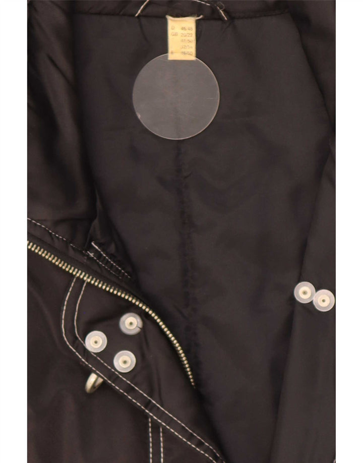 Gilet vintage supradimensionat pentru femei UK 20/22 XL poliamidă neagră
