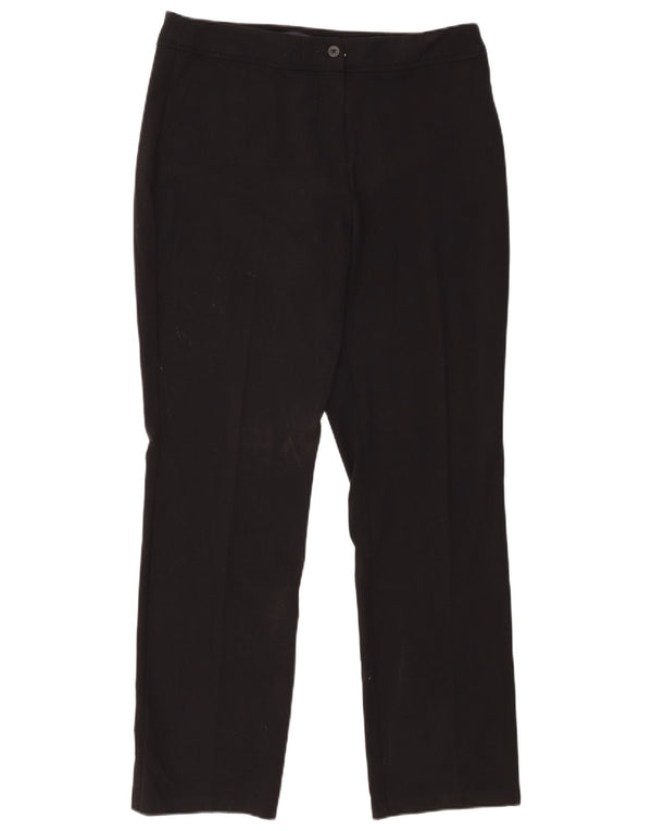 Pantaloni casual drepti pentru femei Marks & Spencer UK 14 Medium W34 L30 Negru