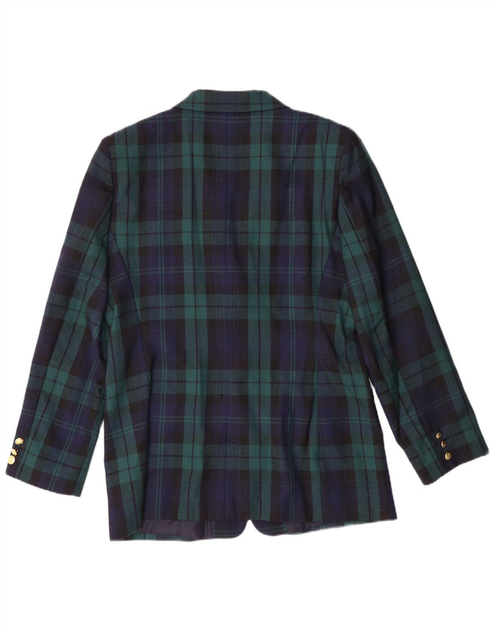 LUISA SPAGNOLI Jachetă Blazer Femei IT 46 Large Green Plaid Classic