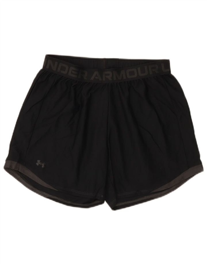 Pantaloni scurti de sport grafic Under Armour pentru femei UK 10 Small Black Poliester