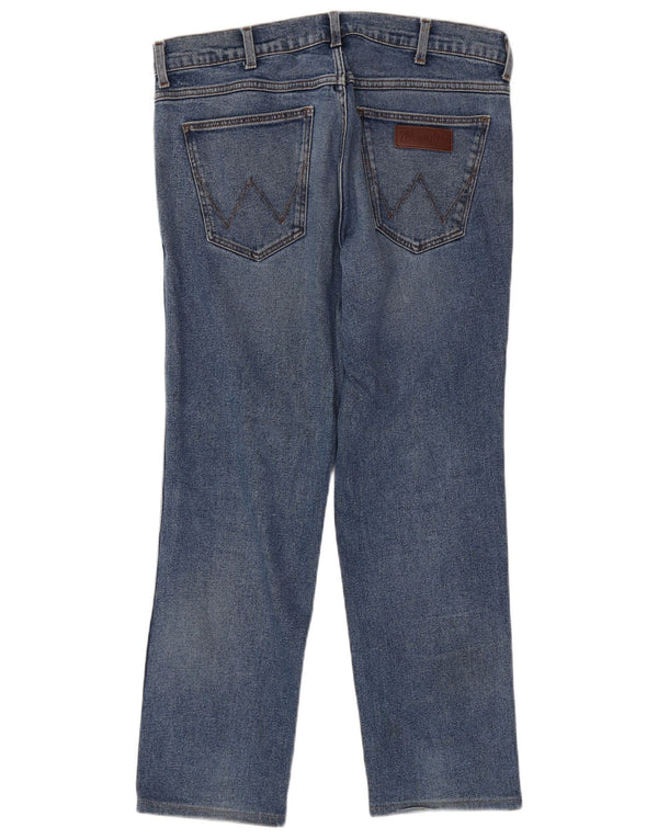 Blugi drepte pentru bărbați Wrangler Greensboro W34 L29 bumbac bleumarin