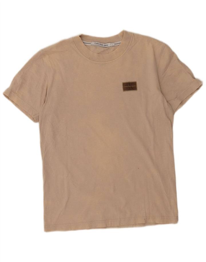 Tricou pentru bărbați Calvin Klein Jeans Top Mic Bej