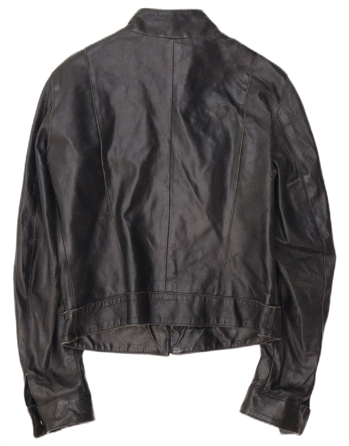 Jachetă Racer din piele pentru femei VINTAGE IT 42 Medium din piele neagră