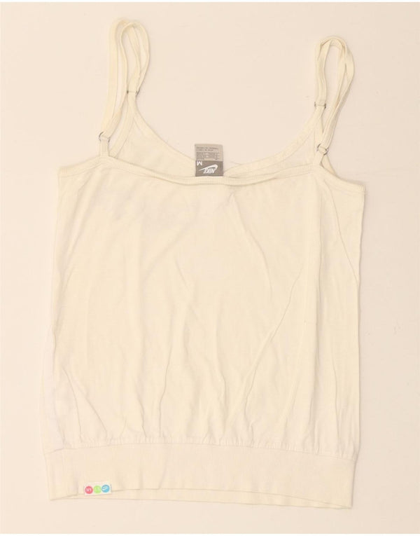 Top cu crop grafic NIKE pentru femei UK 10/12 Medium Off White
