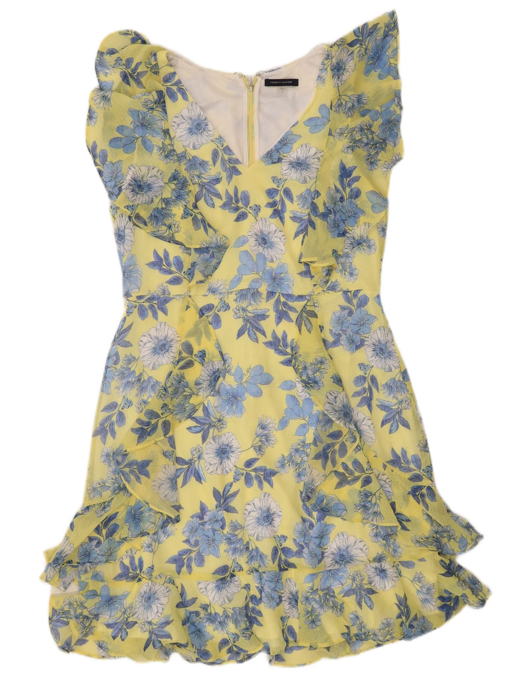 TOMMY HILFIGER Rochie A-Line pentru femei US 8 Medium Galben Floral Poliester