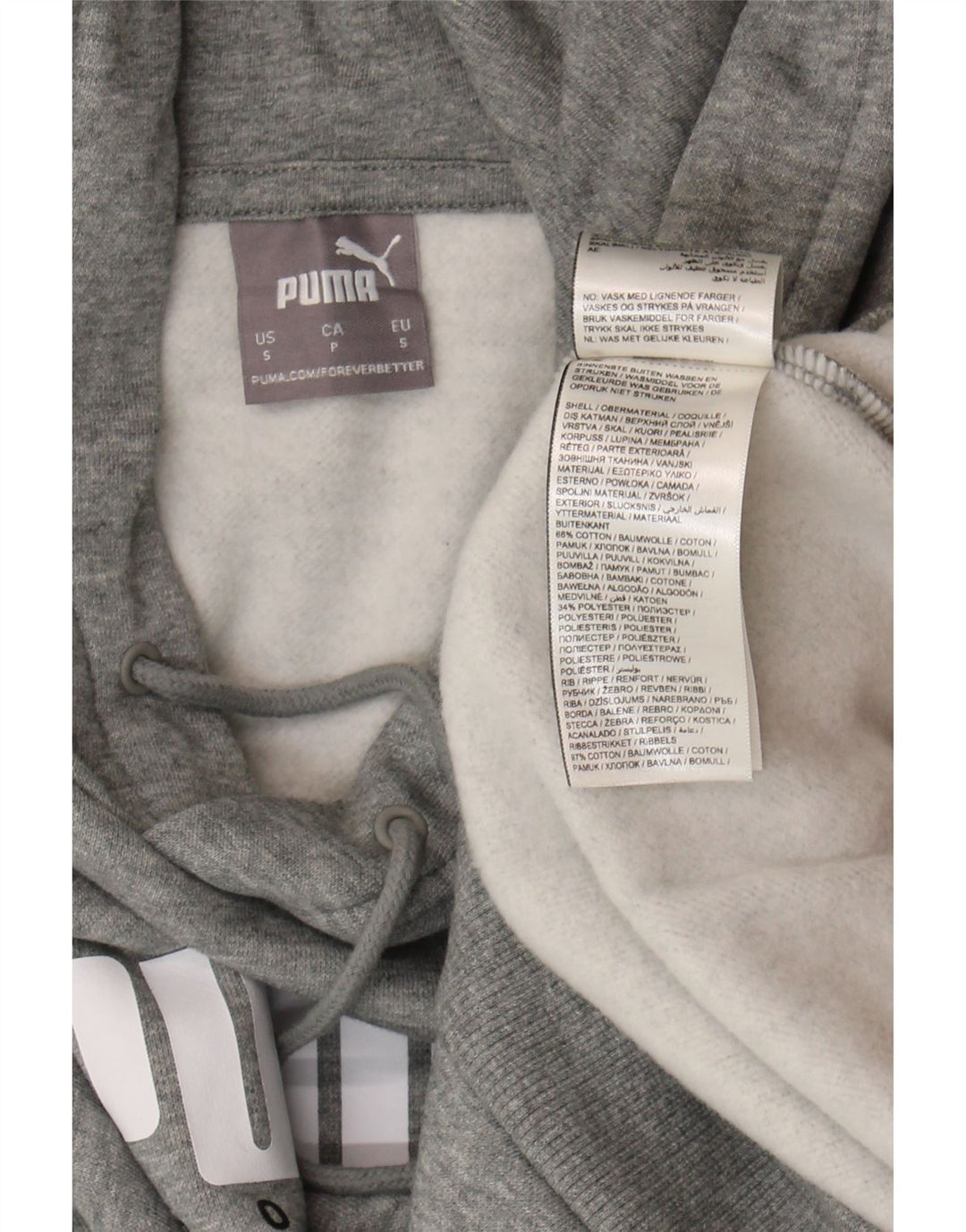Pulover pentru bărbați Puma Graphic Hoodie Jumper mic, gri, bumbac