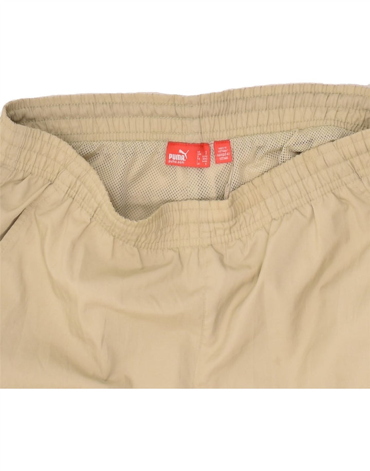 PUMA Mens Bermuda Sport Shorts Small Beige | Vintage Puma | Thrift | Second-Hand Puma | Used Clothing | Messina Hembry 