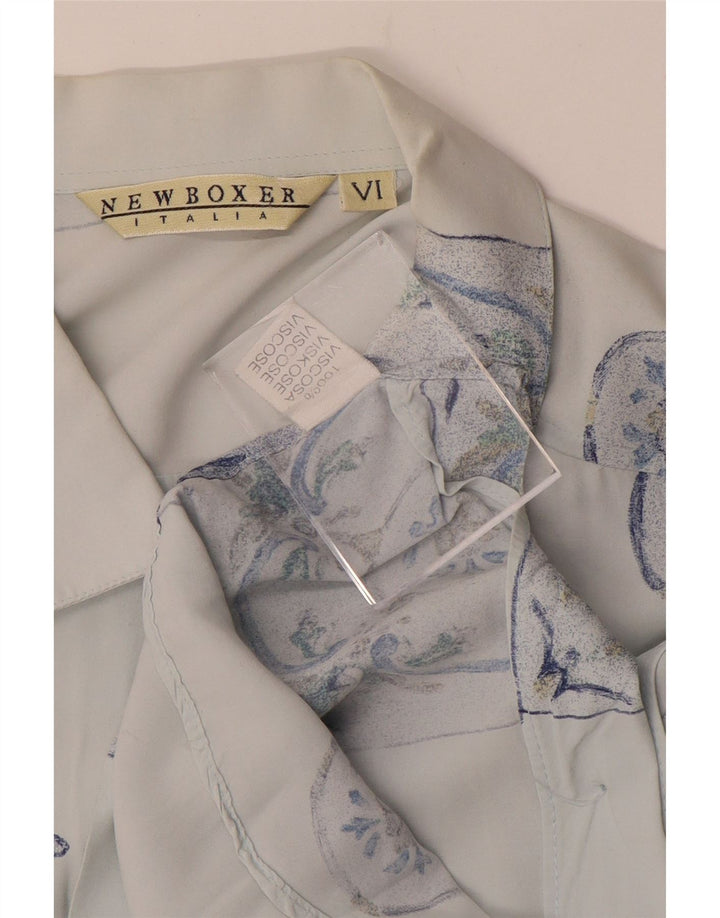 Cămașă pentru bărbați VINTAGE XL Blue Geometric Viscose