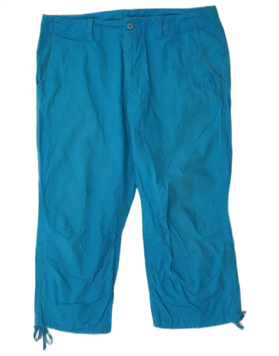 Pantaloni capri drepti pentru femei KAPPA, cu potrivire perfectă, IT 48 XL W34 L20 Albastru