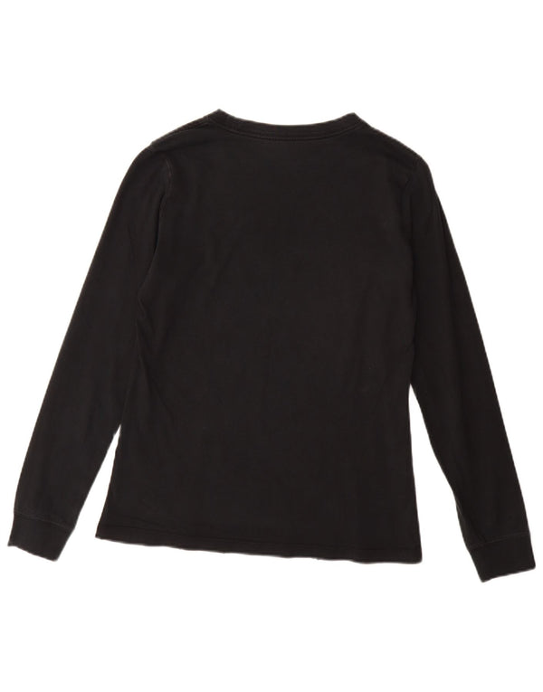 Top grafic pentru femei NIKE cu mânecă lungă UK 10 Small Black