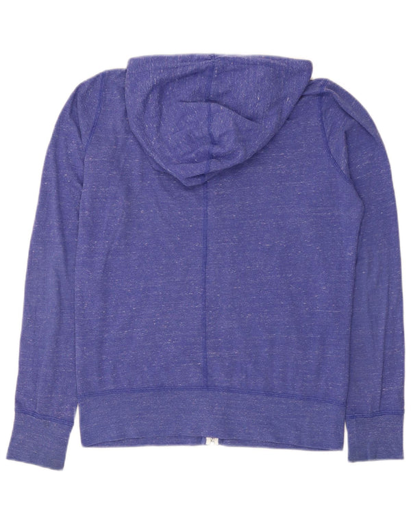 Pulover Nike pentru femei, cu fermoar, cu capota, UK 12, bumbac cu pete violet mediu