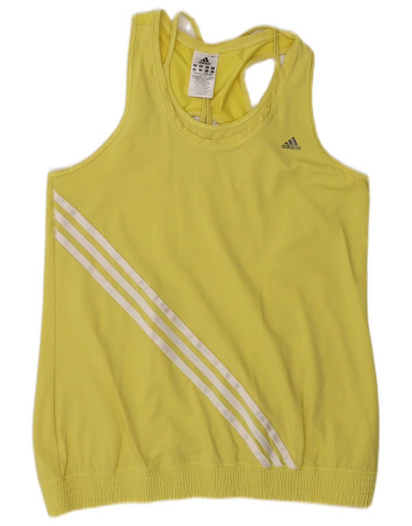 Adidas Climacool Vest Top pentru femei Marea Britanie 16/18 Poliamidă galben mare