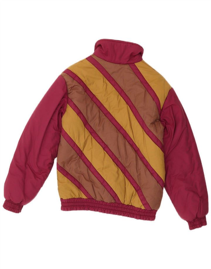 Jachetă căptușită pentru femei Ellesse EU 40 Burgundy mediu bumbac color bloc