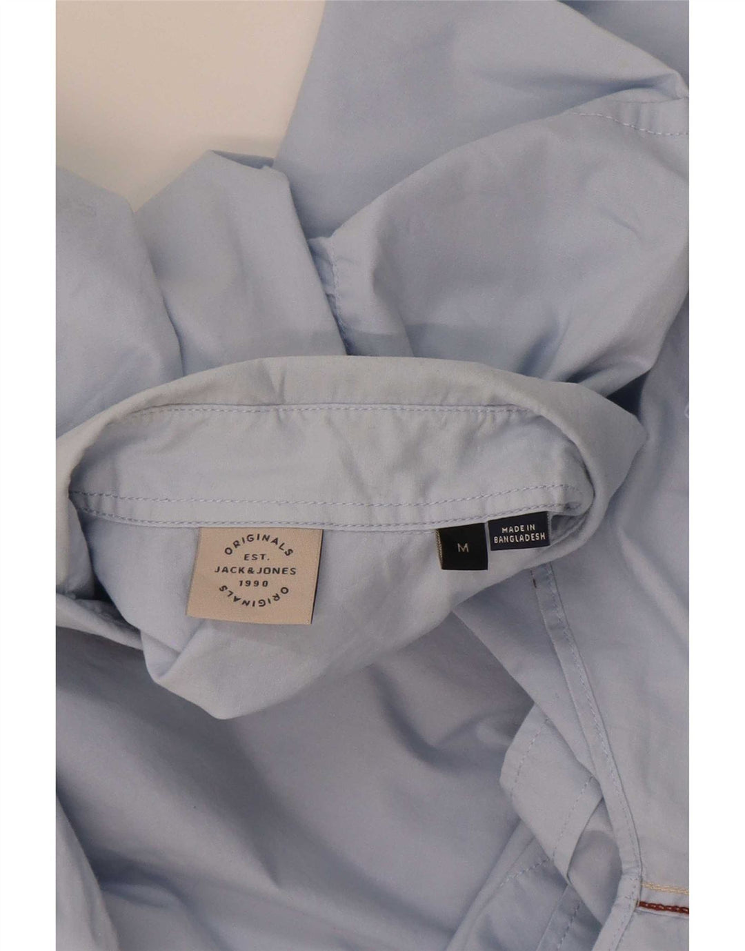 Cămașă Jack & Jones pentru bărbați, bumbac albastru mediu