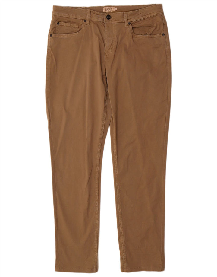 Pantaloni casual subțiri pentru bărbați Dack's IT 48 Medium L34 L31 Maro Bumbac