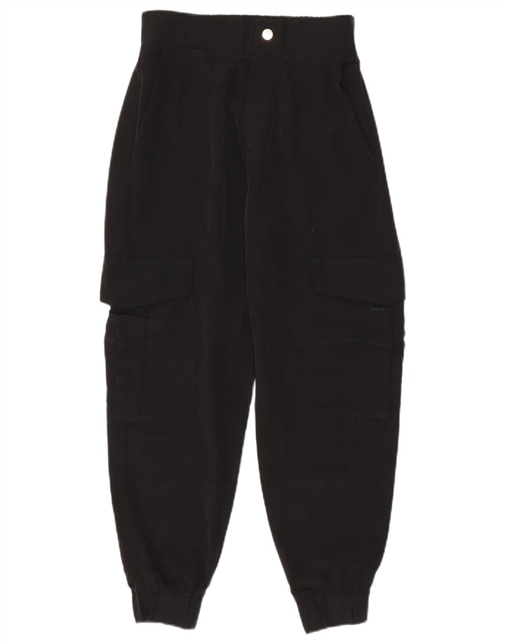 Pantaloni cargo pentru femei Zara XS W24 L25 Poliester negru