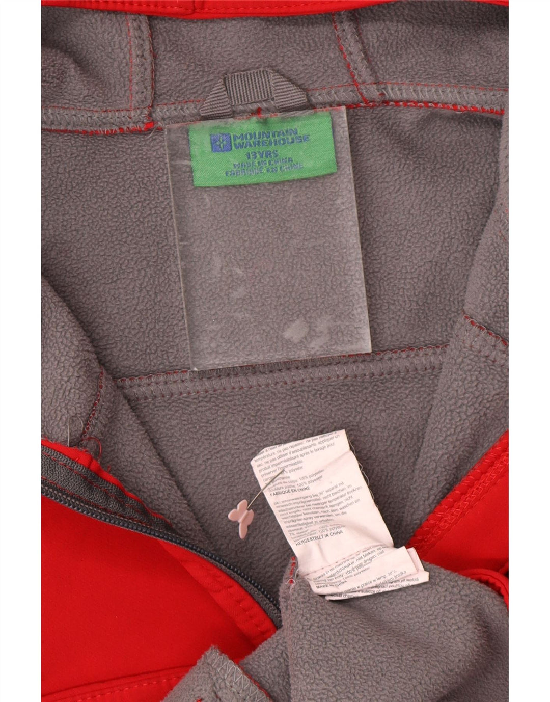 MOUNTAIN WAREHOUSE Jachetă de vânt cu glugă pentru băieți 12-13 ani, roșu