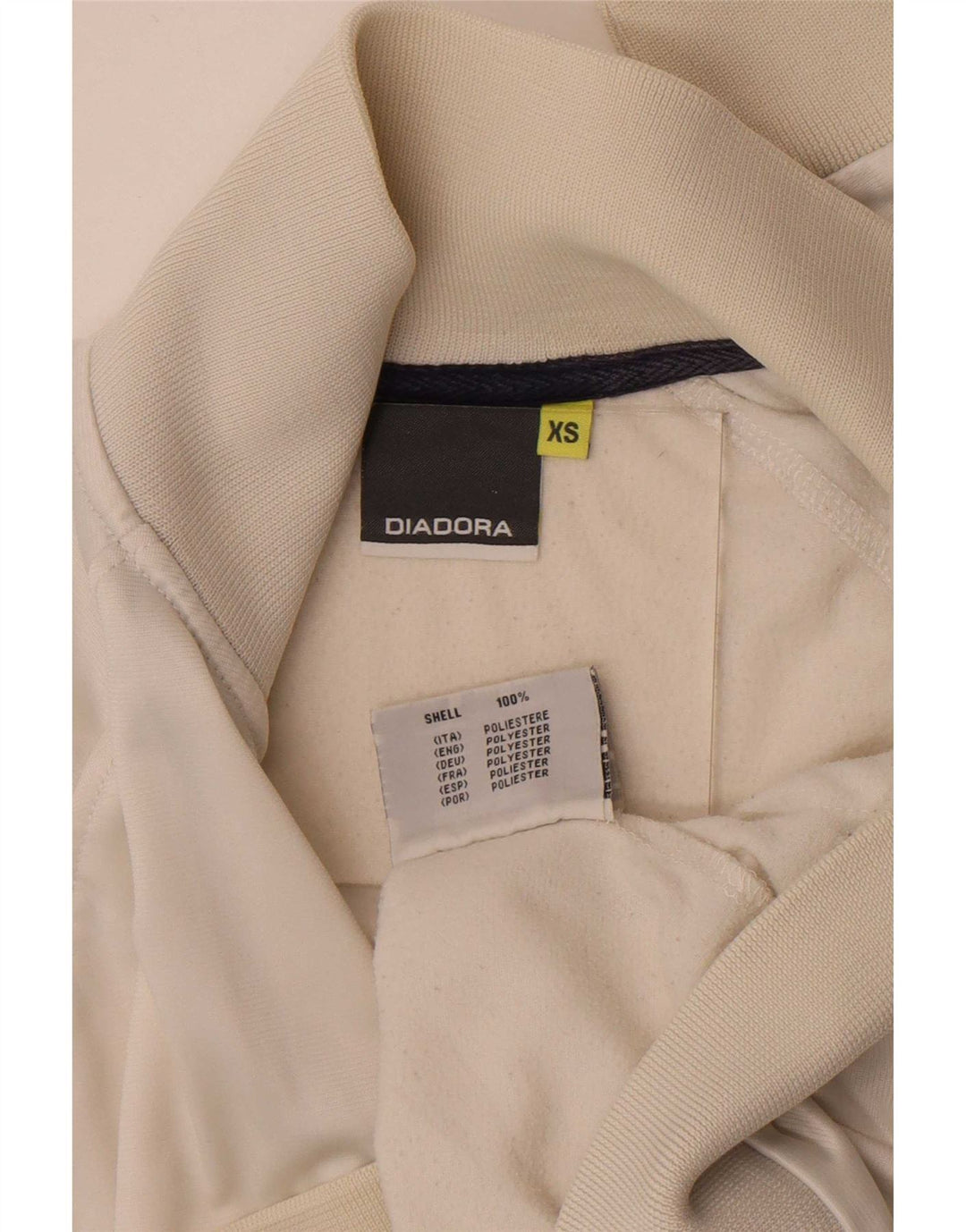 Jachetă de trening Diadora pentru femei UK 6 XS poliester alb