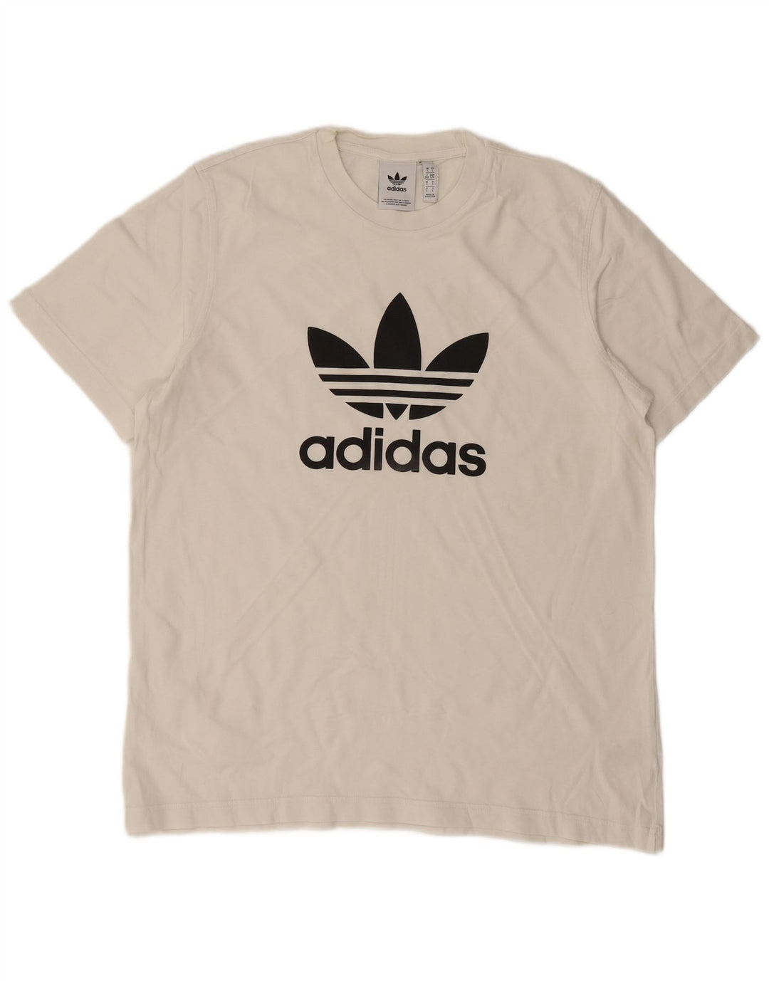 Tricou grafic ADIDAS pentru bărbați Top mare din bumbac alb