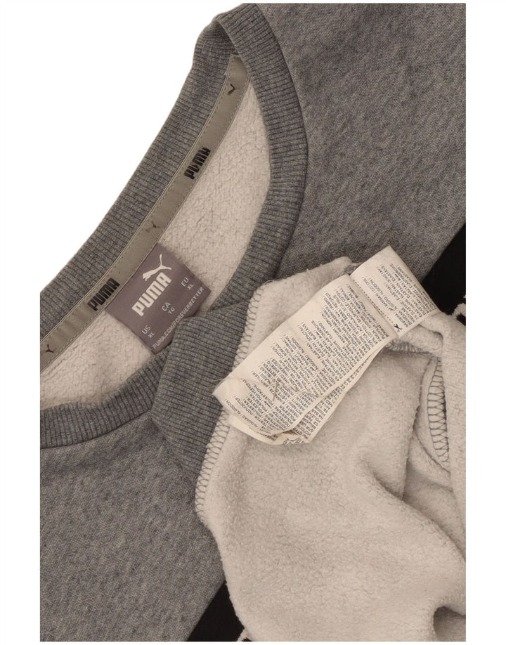 Pulover pentru bărbați Puma, XL, bumbac cu pete gri