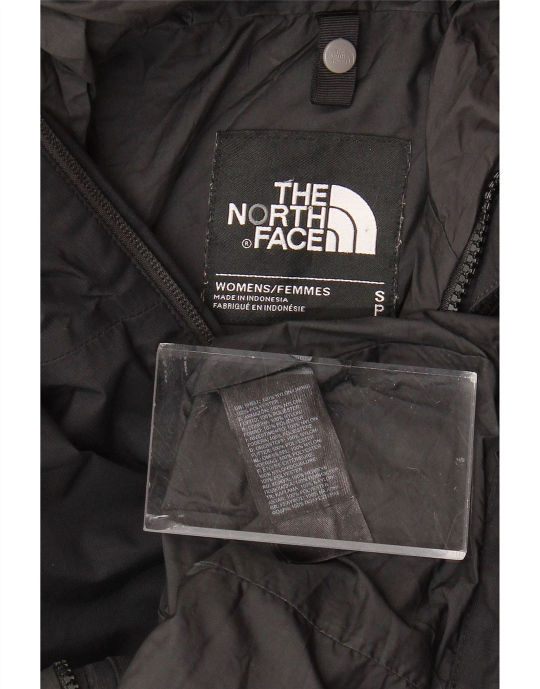 The NORTH FACE Jachetă de ploaie cu glugă pentru femei UK 10 Small Black Poliester