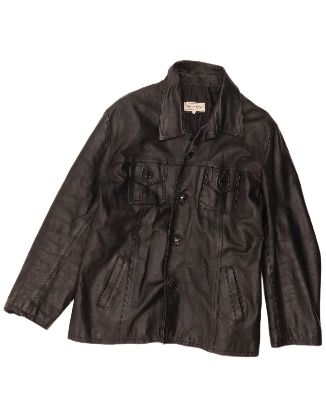 Jachetă de piele Terranova pentru femei UK 20 2XL Negru