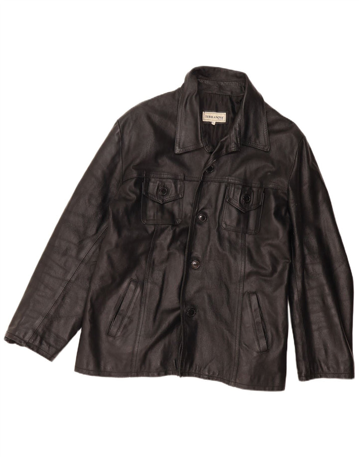 Jachetă de piele Terranova pentru femei UK 20 2XL Negru