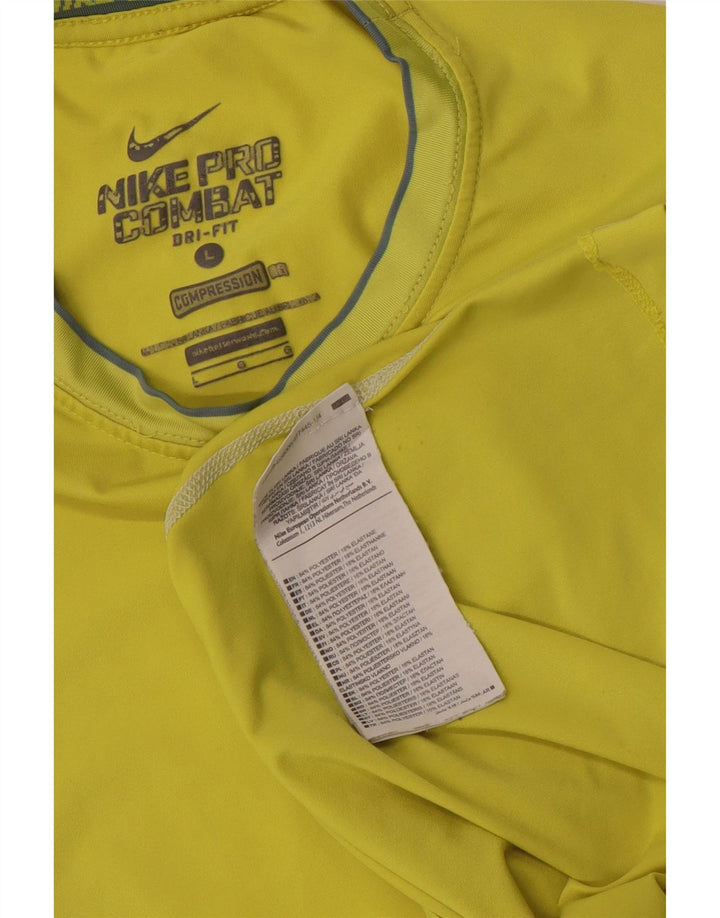 Tricou Nike Dri Fit pentru bărbați Top mare din poliester galben Sport