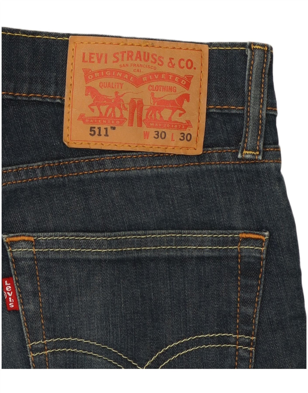 Blugi pentru bărbați Levi's 511 Slim W30 L28 Bumbac bleumarin