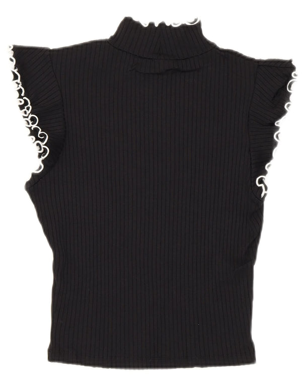Bluză Crop Top Femei Zara UK 8 Mic Poliamidă Neagră
