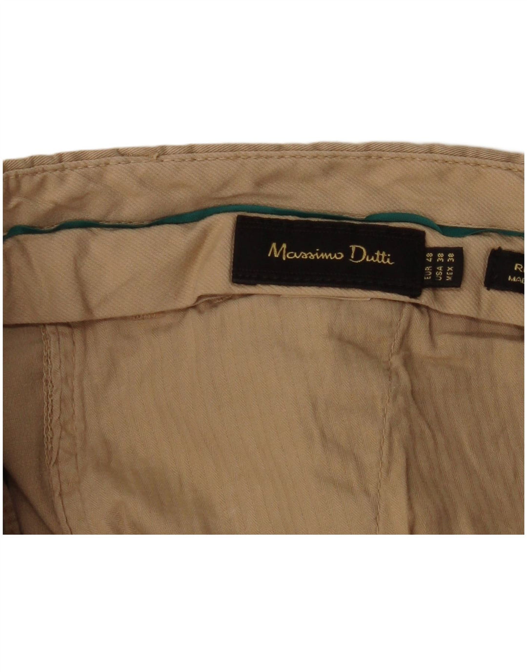 Pantaloni chino subțiri pentru bărbați MASSIMO DUTTI EU 48 XL W38 L34 bej