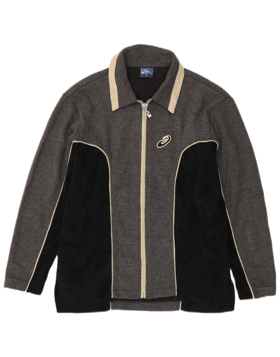 Jachetă de trening pentru bărbați ASICS, gri mediu, color block