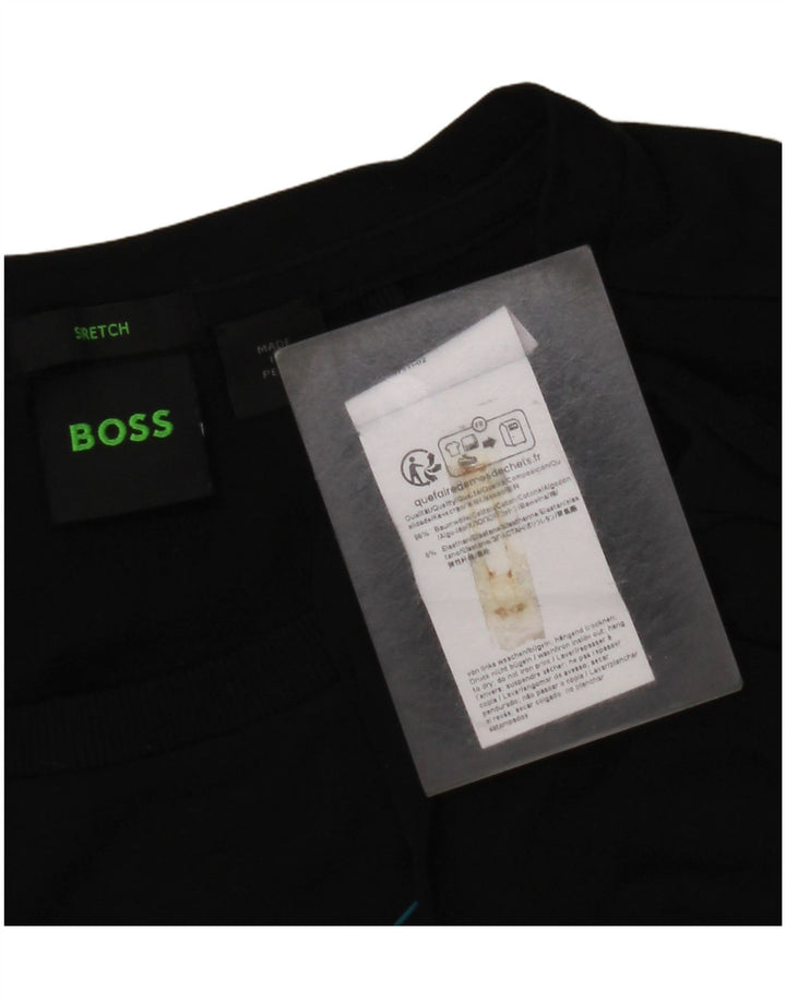 Tricou grafic pentru bărbați HUGO BOSS Top mare din bumbac cu dungi negre