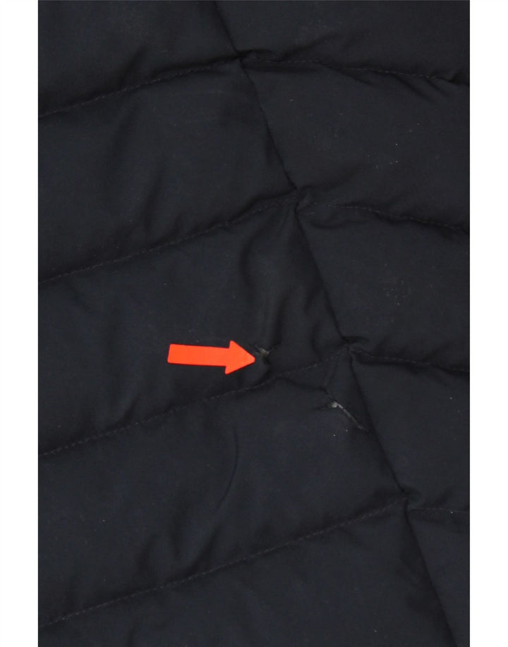 Palton căptușit cu glugă Superdry pentru femei UK 10 mic, albastru bleumarin, poliester