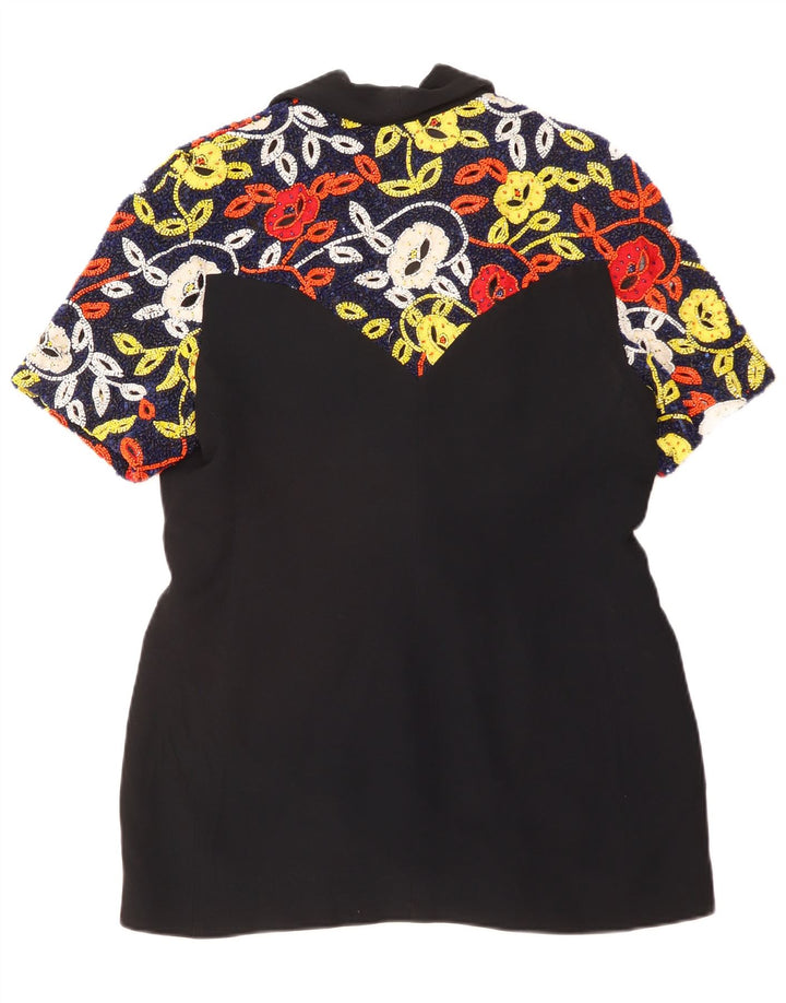 Gai Mattiolo Jachetă Blazer Femei 1 Buton IT 48 XL Negru Floral