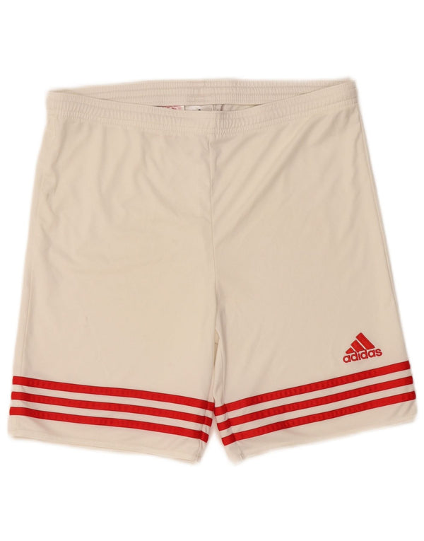 Pantaloni scurți sport Climalite ADIDAS pentru băieți 13-14 ani XL poliester alb