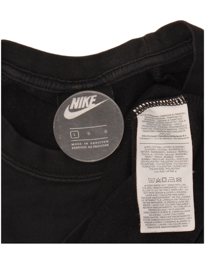 Pulover NIKE pentru femei, UK 16, mare, negru, bumbac