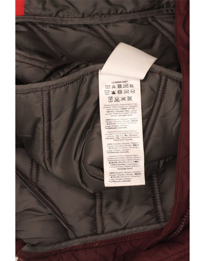 Jachetă căptușită cu glugă pentru bărbați Liu Jo UK 38 Medium Burgundy Poliester