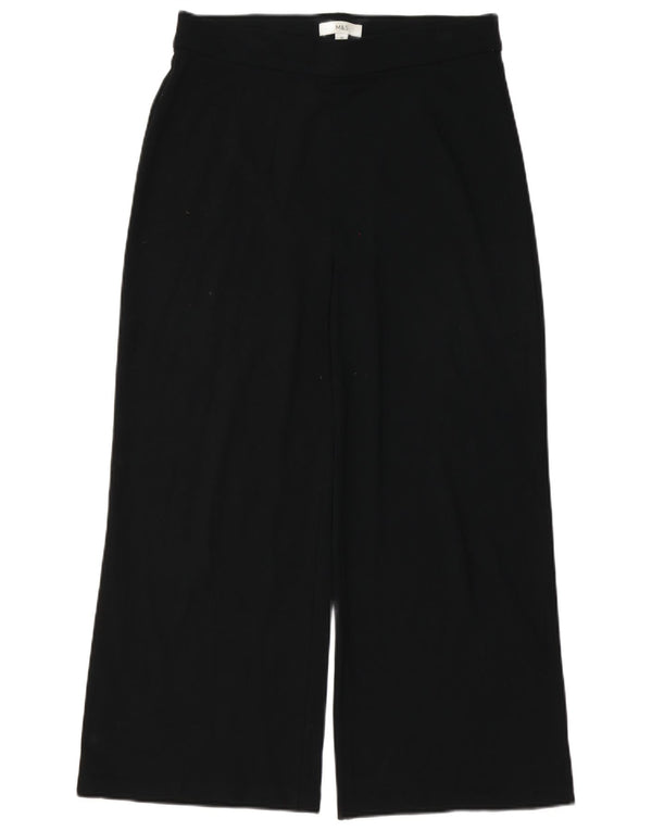 Marks & Spencer Pantaloni casual cu talie înaltă pentru femei UK 14 Large W32 L26 Negru