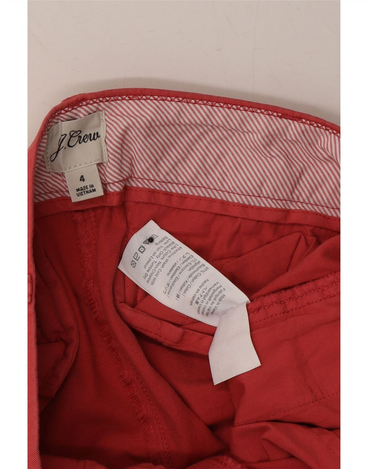 J. CREW Womens Chino Shorts US 4 Small W30 Red Cotton Vintage J. Crew and Second-Hand J. Crew from Messina Hembry 