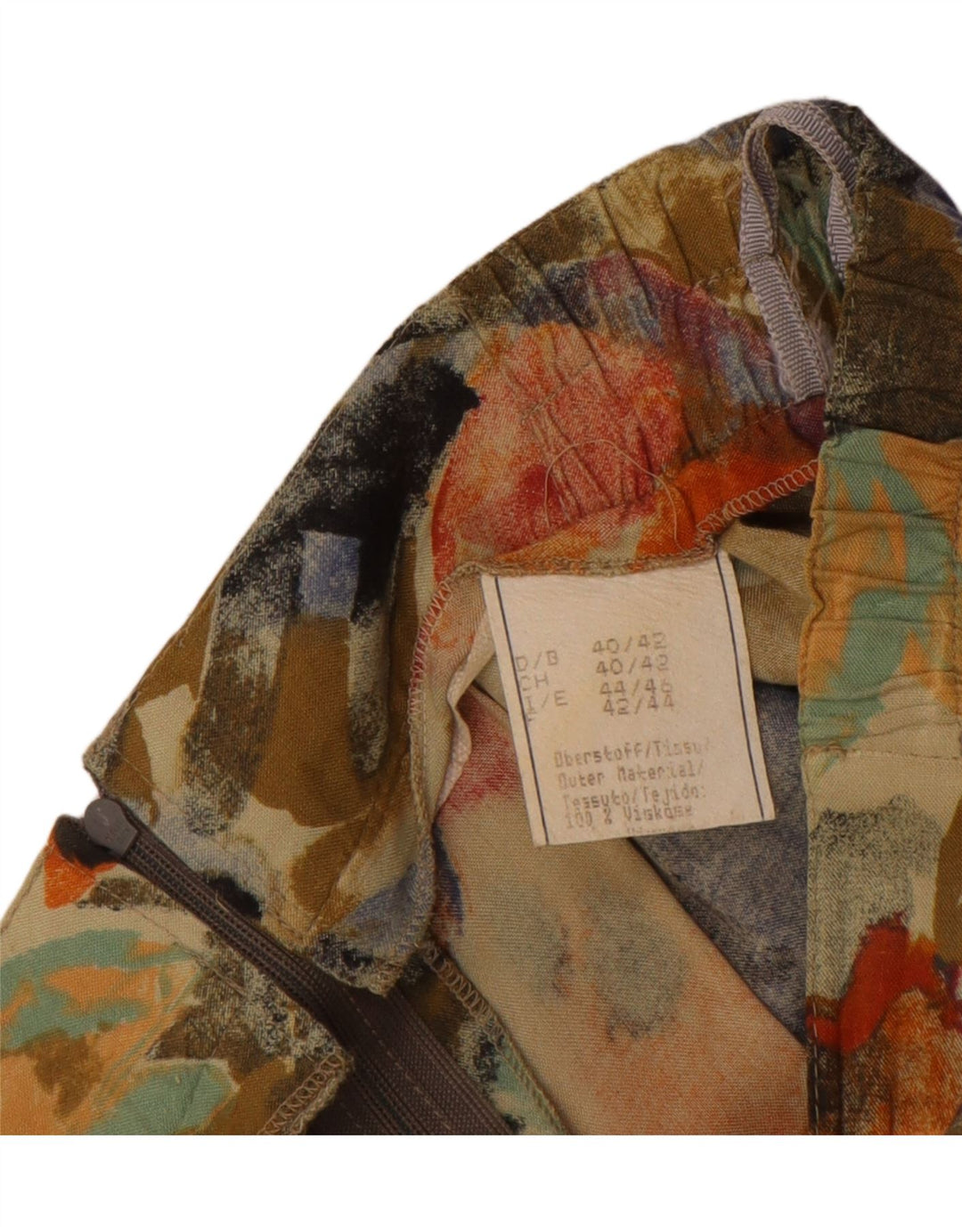 VINTAGE Fusta Maxi plisată pentru femei IT 44/46 Medium W28 Multicolor Floral