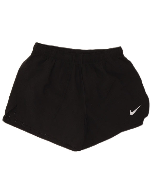 Pantaloni scurți sport Nike Dri Fit pentru femei UK 12 Poliester mediu negru