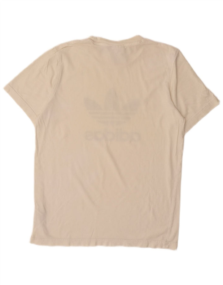 Tricou grafic ADIDAS pentru bărbați Top mic din bumbac alb