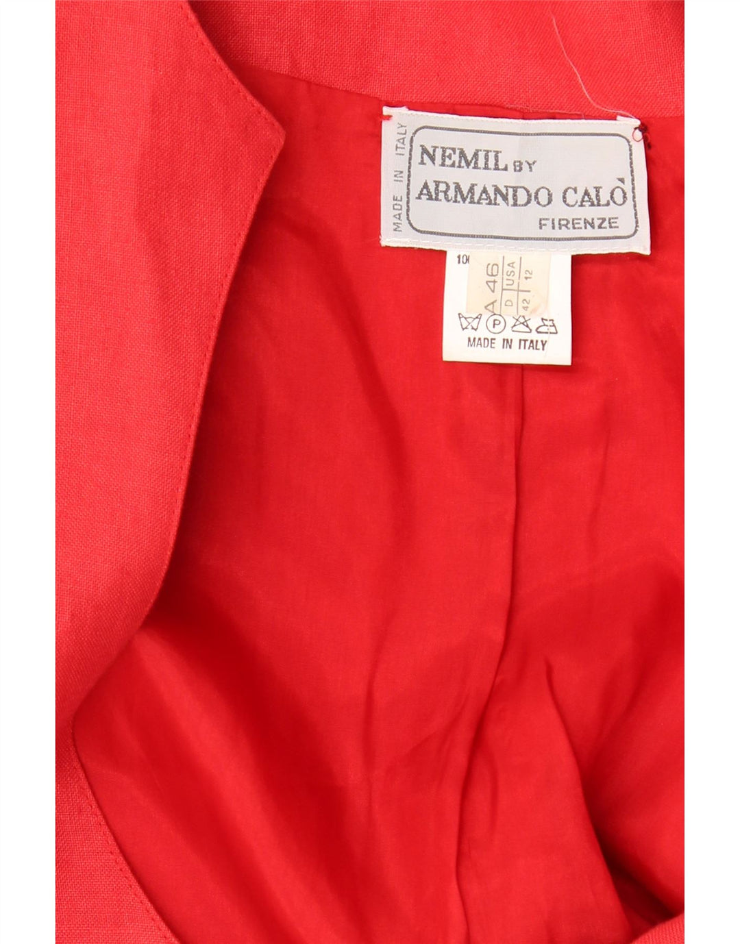 ARMANDO CALO Cami Top pentru femei IT 46 Large Red Flax