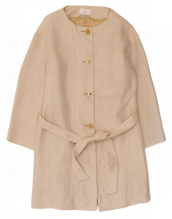 Pardesiu pentru femei Elegance UK 12 Medium Beige Herringbone In