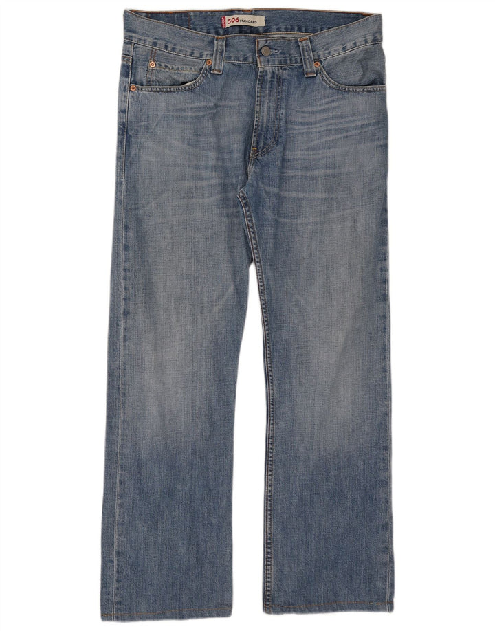 Blugi drepti pentru bărbați Levi's 506 W34 L29 Bumbac albastru