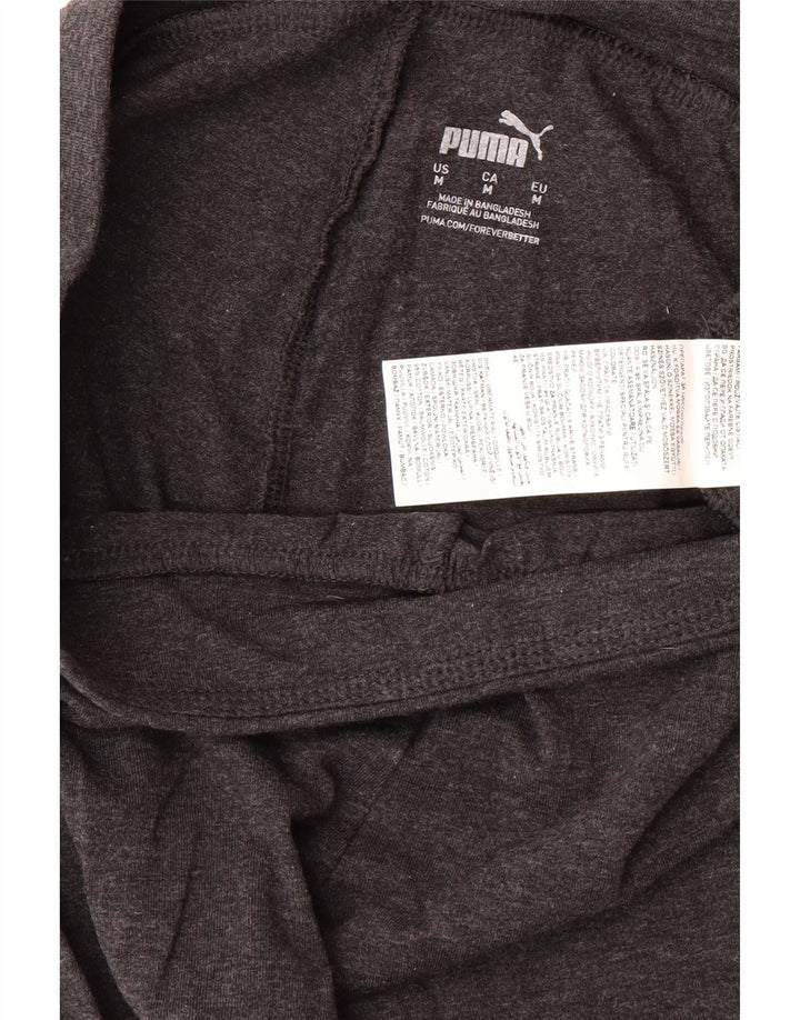 PUMA Womens Graphic Leggings UK 14 Medium  Grey Cotton