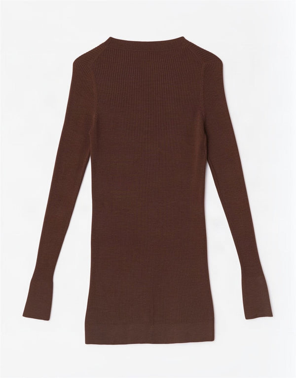 Pulover cardigan cu paragate Massimo Dutti pentru femei UK 10 Lână maro mică
