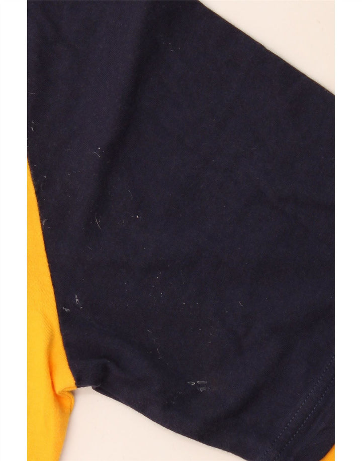 Tricou grafic KAPPA pentru bărbați Top mare din bumbac color bloc galben